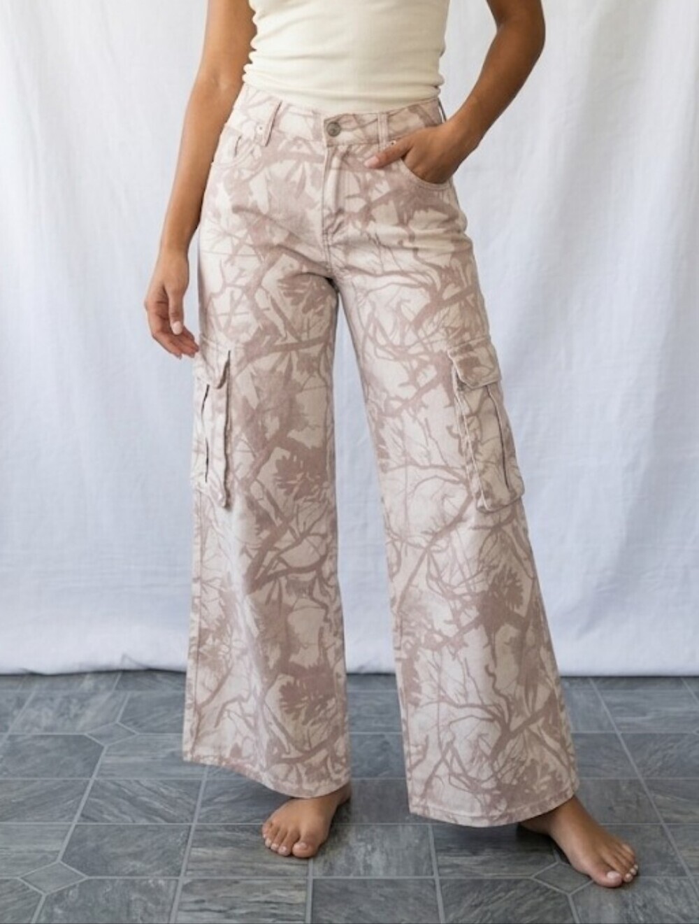 Refrain Los Angeles Pink & Cream Striped Jeans Size 5/27